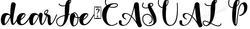 dearJoe5CASUAL P Bol字体转换